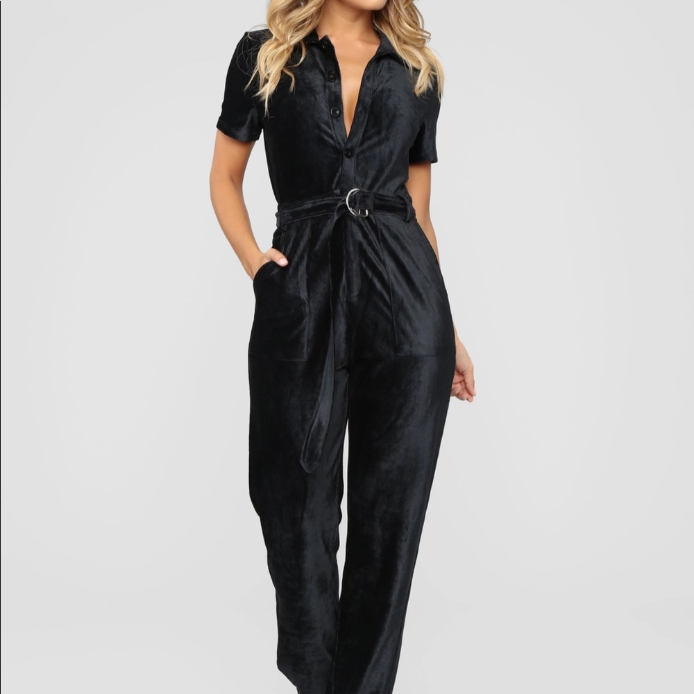 Fashion Nova Velour Jumpsuit